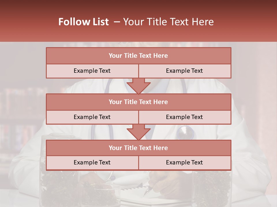 A Man In A Lab Coat Writing On A Piece Of Paper PowerPoint Template
