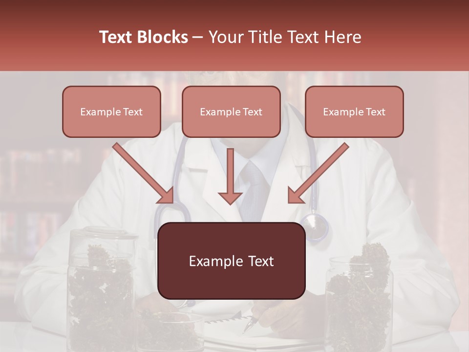 A Man In A Lab Coat Writing On A Piece Of Paper PowerPoint Template