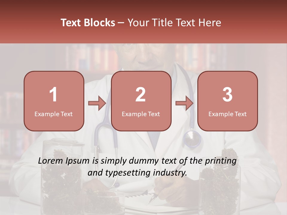 A Man In A Lab Coat Writing On A Piece Of Paper PowerPoint Template