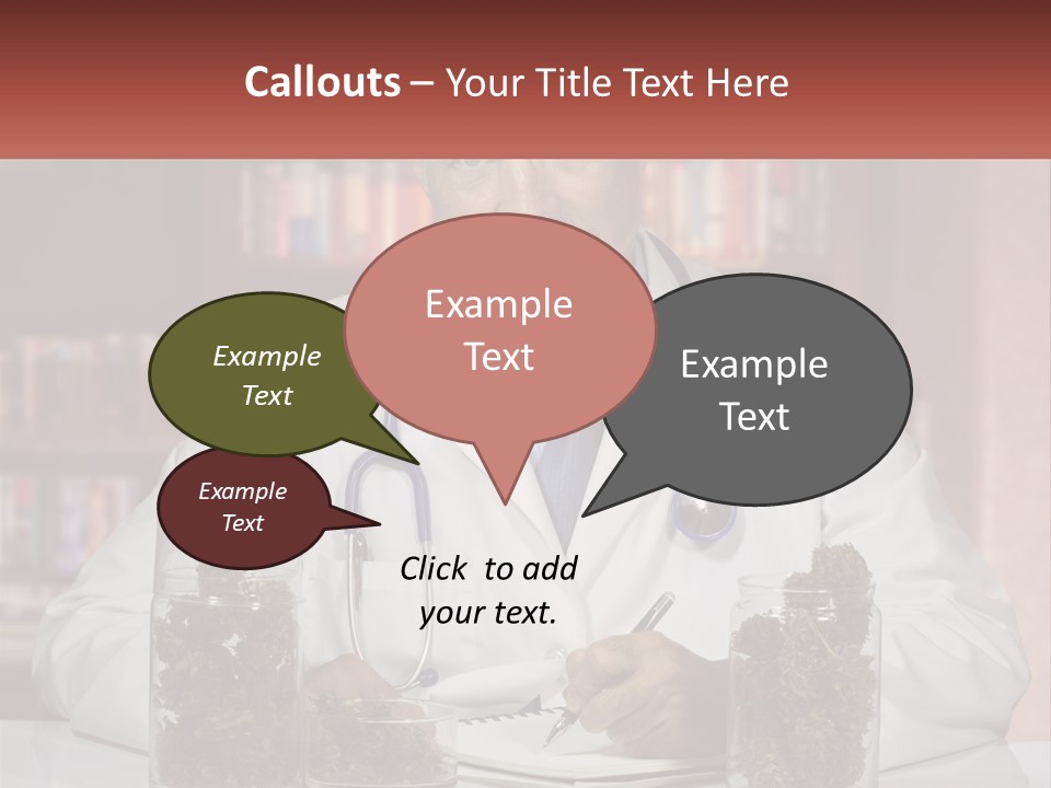 A Man In A Lab Coat Writing On A Piece Of Paper PowerPoint Template