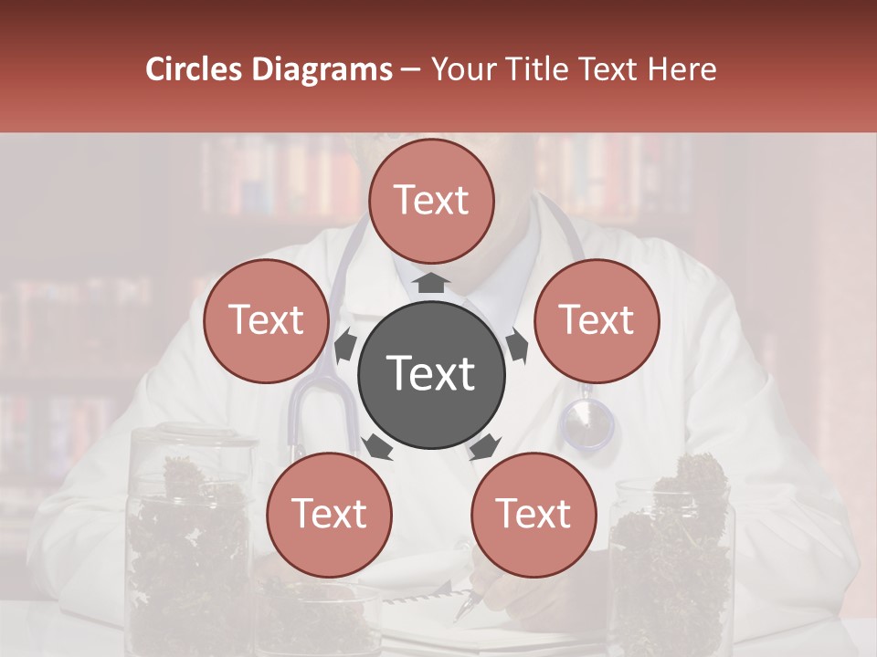 A Man In A Lab Coat Writing On A Piece Of Paper PowerPoint Template