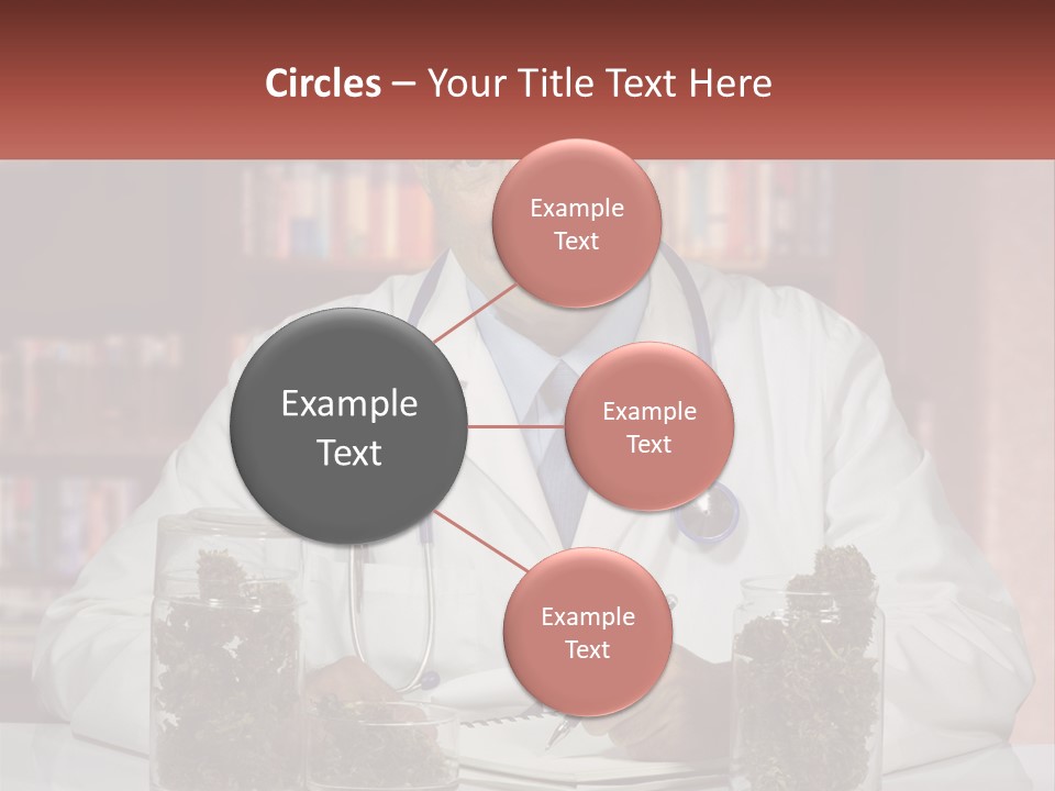 A Man In A Lab Coat Writing On A Piece Of Paper PowerPoint Template