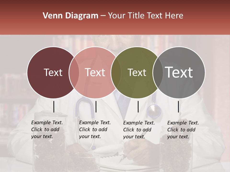 A Man In A Lab Coat Writing On A Piece Of Paper PowerPoint Template