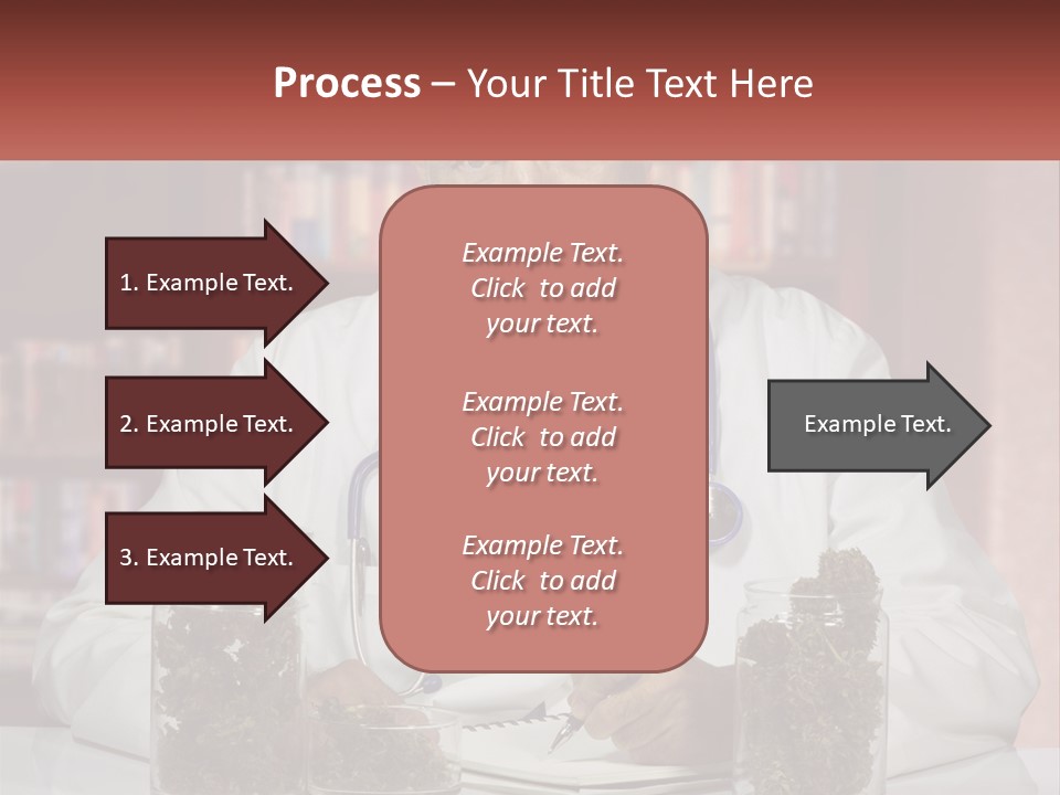 A Man In A Lab Coat Writing On A Piece Of Paper PowerPoint Template