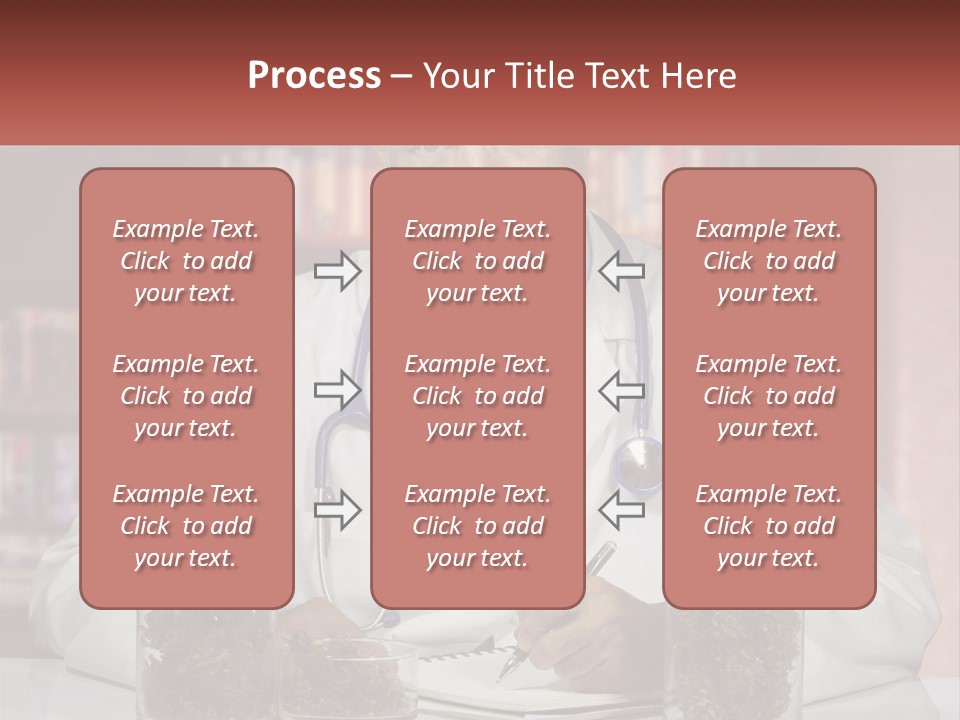 A Man In A Lab Coat Writing On A Piece Of Paper PowerPoint Template