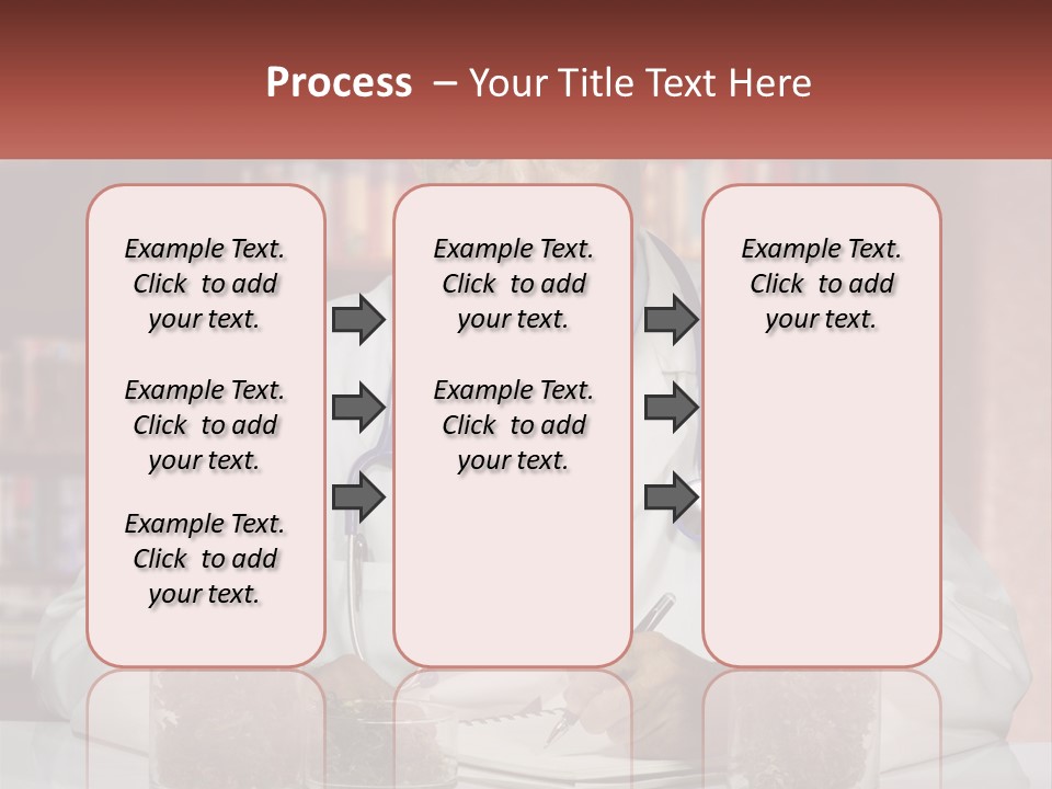 A Man In A Lab Coat Writing On A Piece Of Paper PowerPoint Template