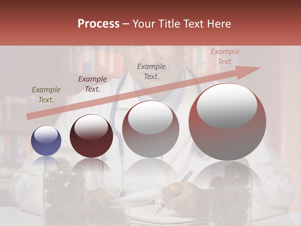 A Man In A Lab Coat Writing On A Piece Of Paper PowerPoint Template