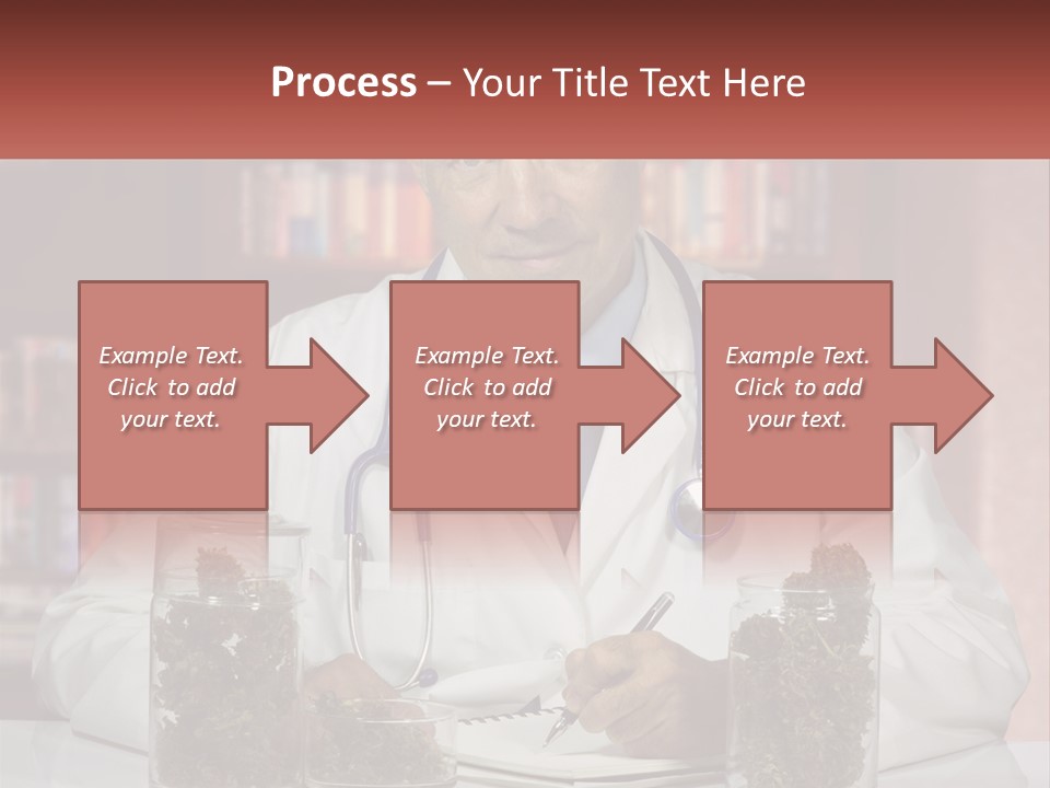 A Man In A Lab Coat Writing On A Piece Of Paper PowerPoint Template