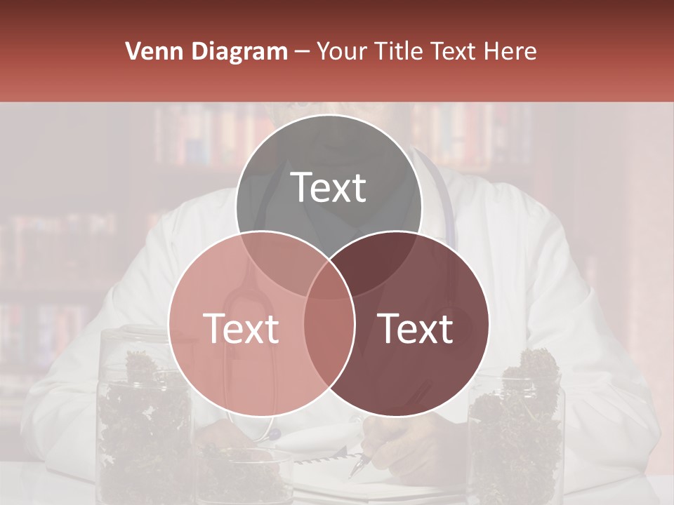 A Man In A Lab Coat Writing On A Piece Of Paper PowerPoint Template