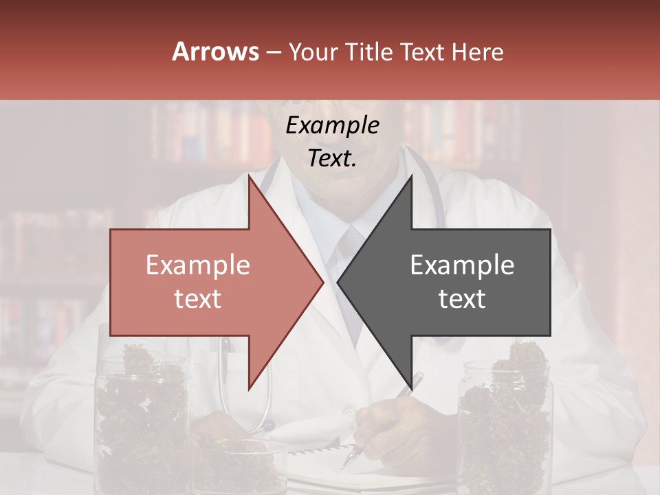 A Man In A Lab Coat Writing On A Piece Of Paper PowerPoint Template