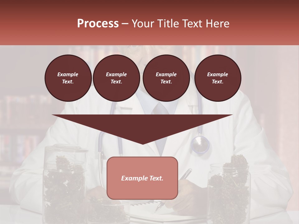 A Man In A Lab Coat Writing On A Piece Of Paper PowerPoint Template