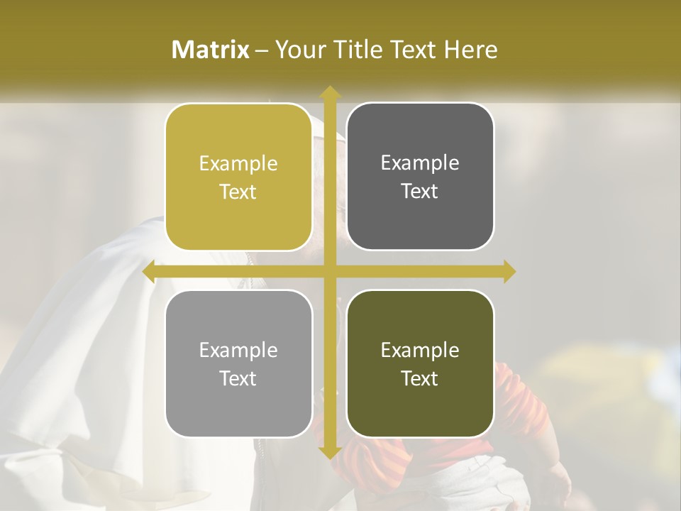 A Man Kissing A Small Child In Front Of A Building PowerPoint Template