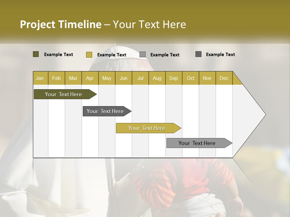 A Man Kissing A Small Child In Front Of A Building PowerPoint Template