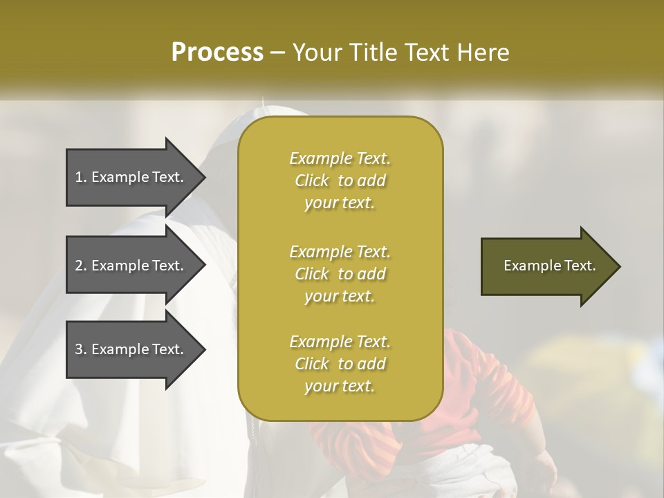 A Man Kissing A Small Child In Front Of A Building PowerPoint Template