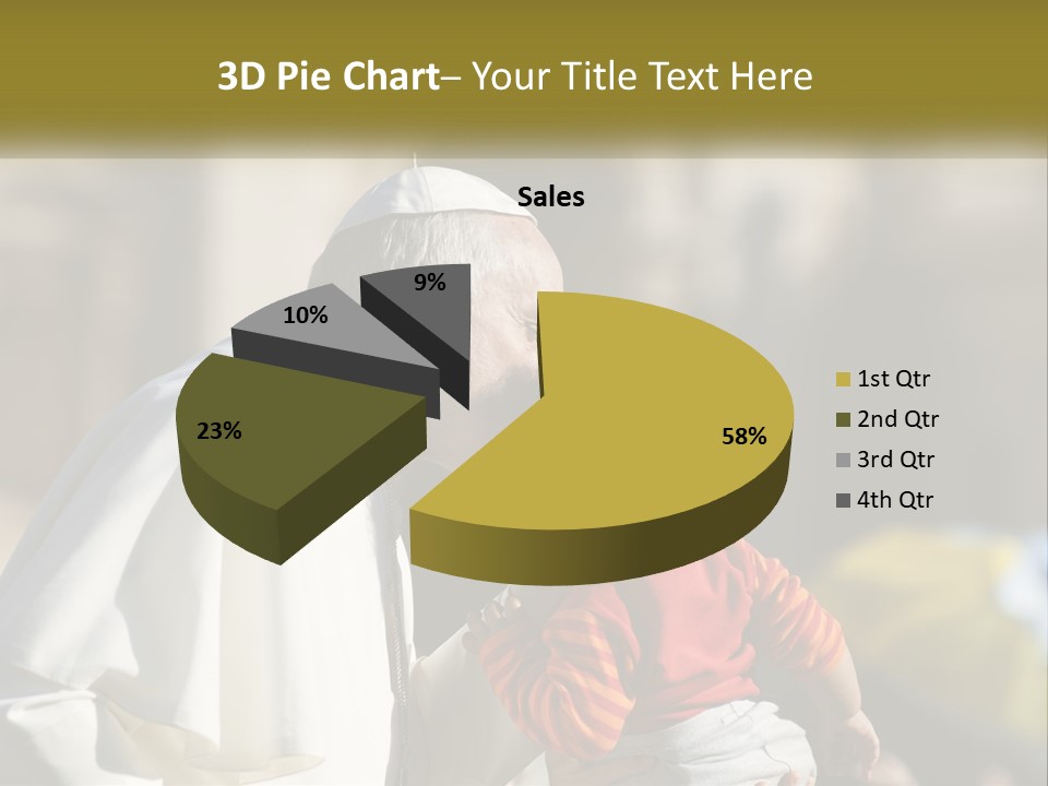 A Man Kissing A Small Child In Front Of A Building PowerPoint Template