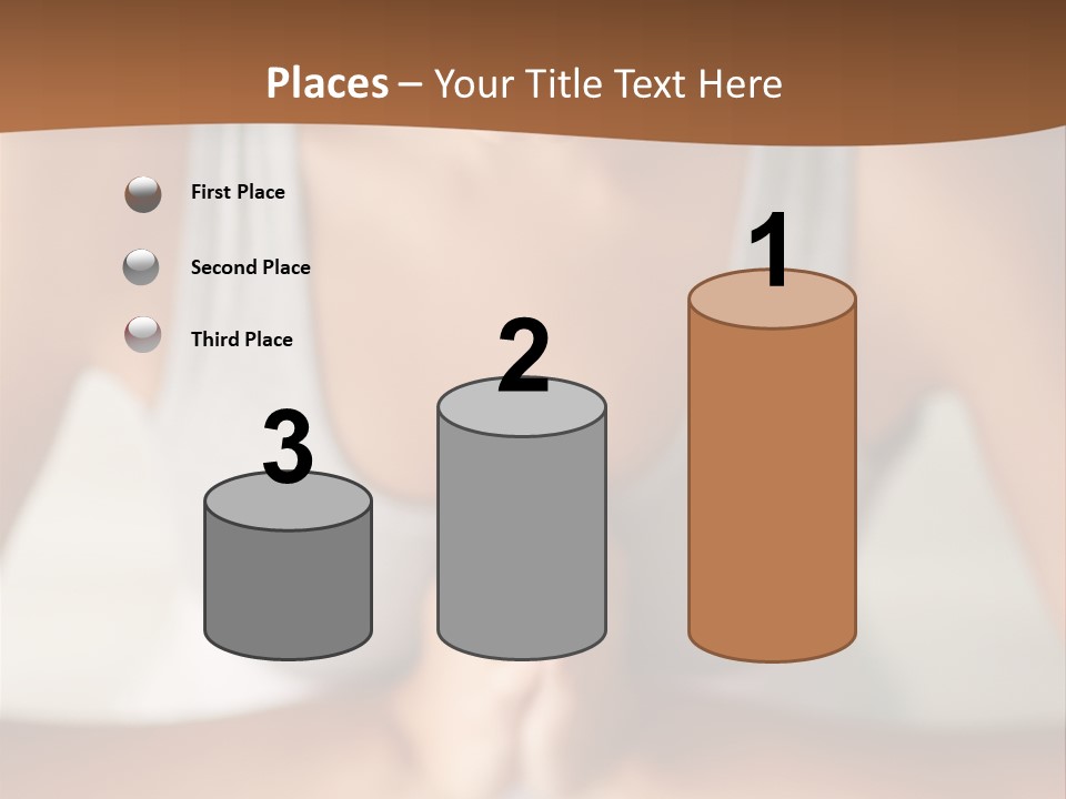 A Woman Sitting In A Yoga Position With Her Hands Together PowerPoint Template