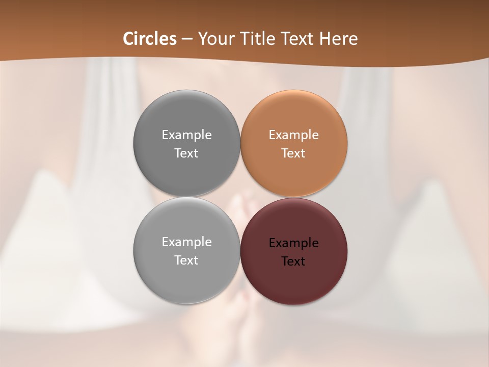 A Woman Sitting In A Yoga Position With Her Hands Together PowerPoint Template