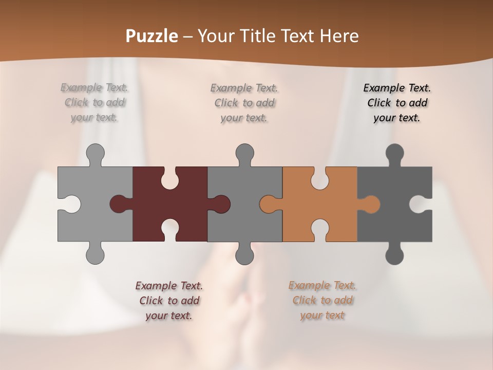 A Woman Sitting In A Yoga Position With Her Hands Together PowerPoint Template
