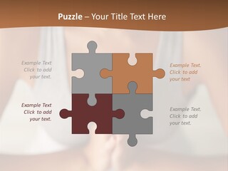 A Woman Sitting In A Yoga Position With Her Hands Together PowerPoint Template