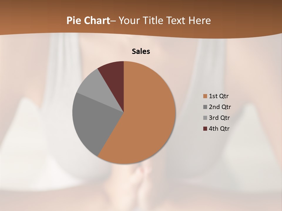 A Woman Sitting In A Yoga Position With Her Hands Together PowerPoint Template
