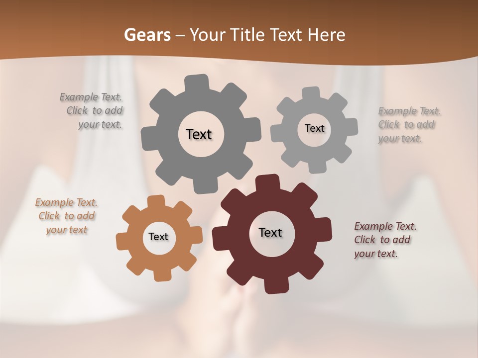 A Woman Sitting In A Yoga Position With Her Hands Together PowerPoint Template