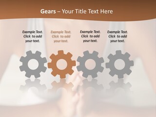 A Woman Sitting In A Yoga Position With Her Hands Together PowerPoint Template