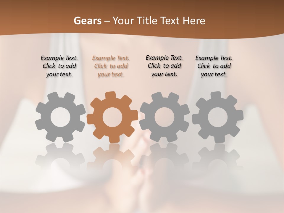 A Woman Sitting In A Yoga Position With Her Hands Together PowerPoint Template