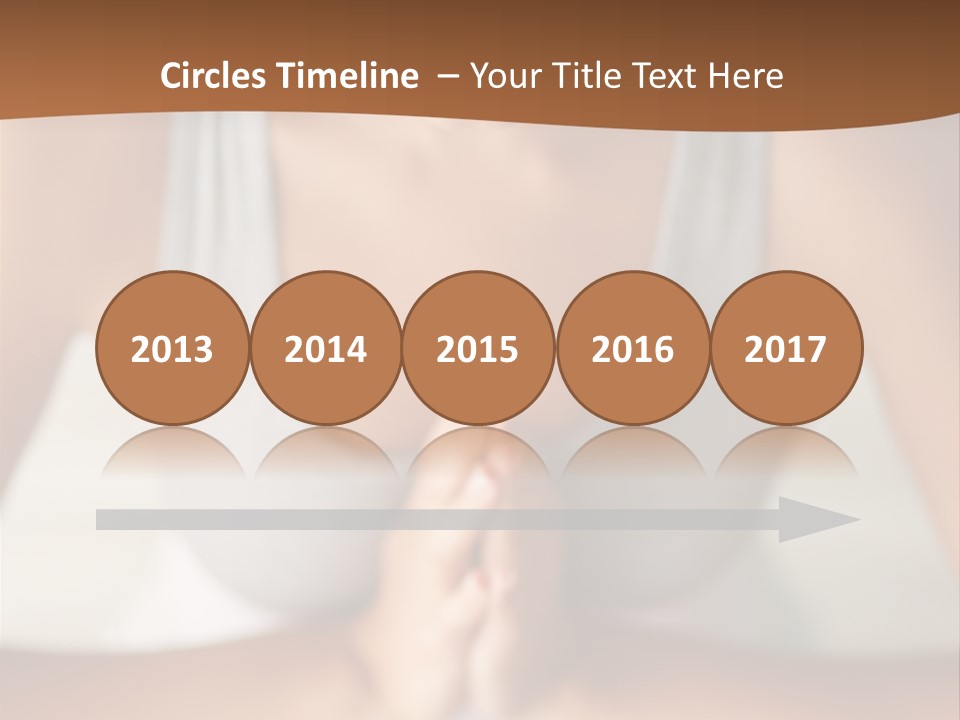 A Woman Sitting In A Yoga Position With Her Hands Together PowerPoint Template
