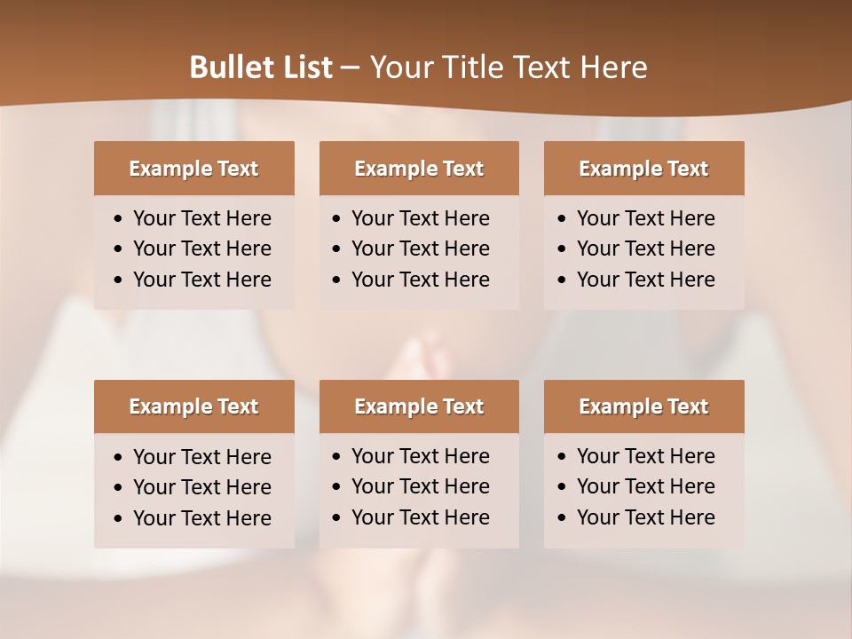 A Woman Sitting In A Yoga Position With Her Hands Together PowerPoint Template
