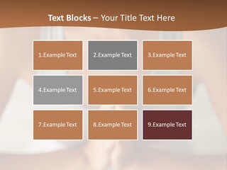 A Woman Sitting In A Yoga Position With Her Hands Together PowerPoint Template