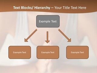 A Woman Sitting In A Yoga Position With Her Hands Together PowerPoint Template