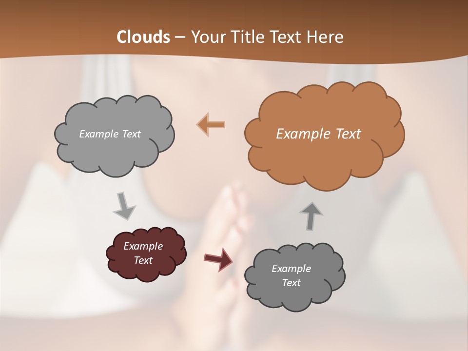 A Woman Sitting In A Yoga Position With Her Hands Together PowerPoint Template