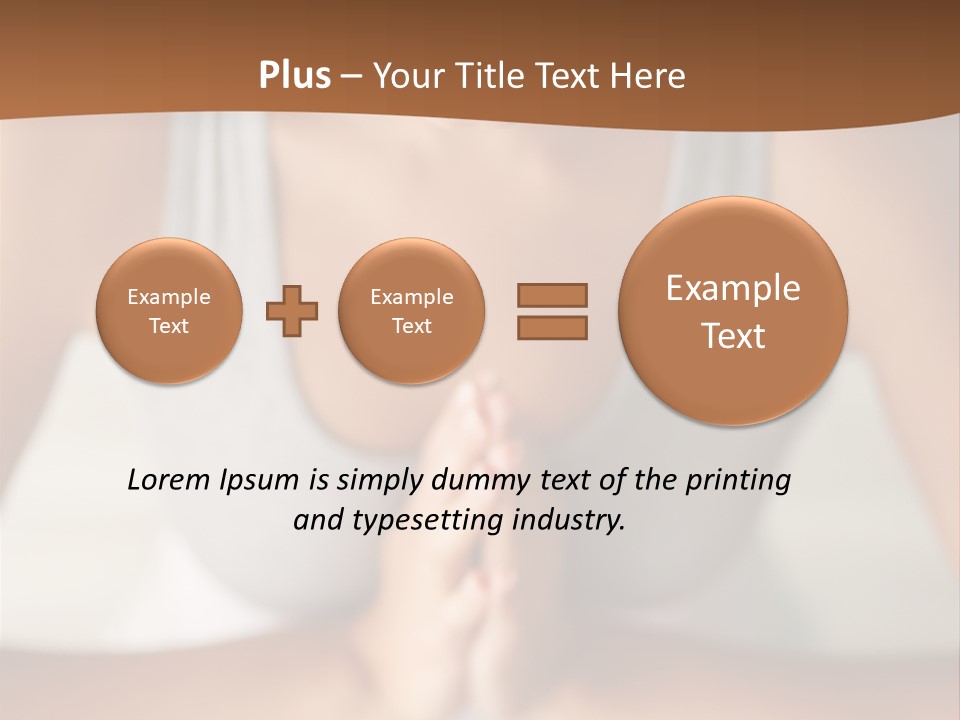 A Woman Sitting In A Yoga Position With Her Hands Together PowerPoint Template