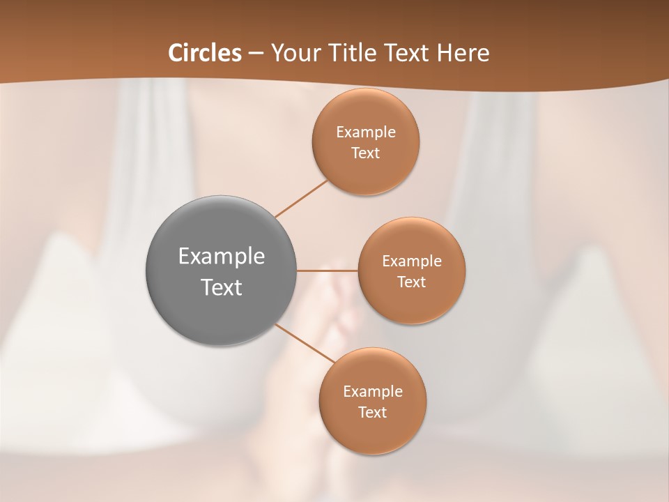 A Woman Sitting In A Yoga Position With Her Hands Together PowerPoint Template