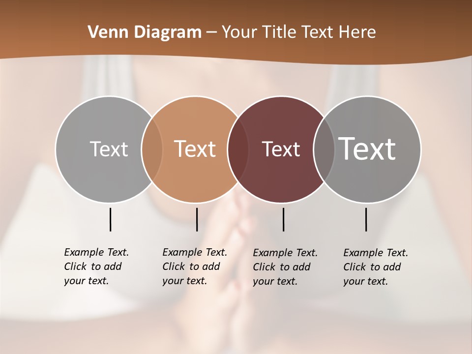 A Woman Sitting In A Yoga Position With Her Hands Together PowerPoint Template