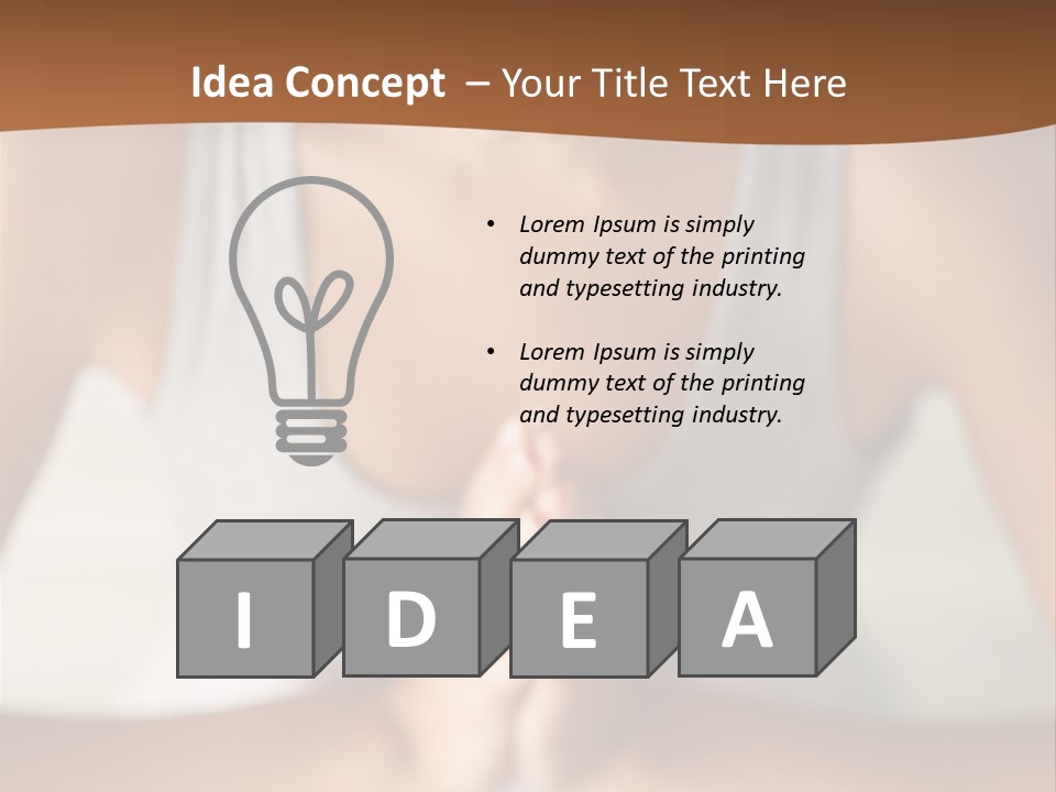 A Woman Sitting In A Yoga Position With Her Hands Together PowerPoint Template