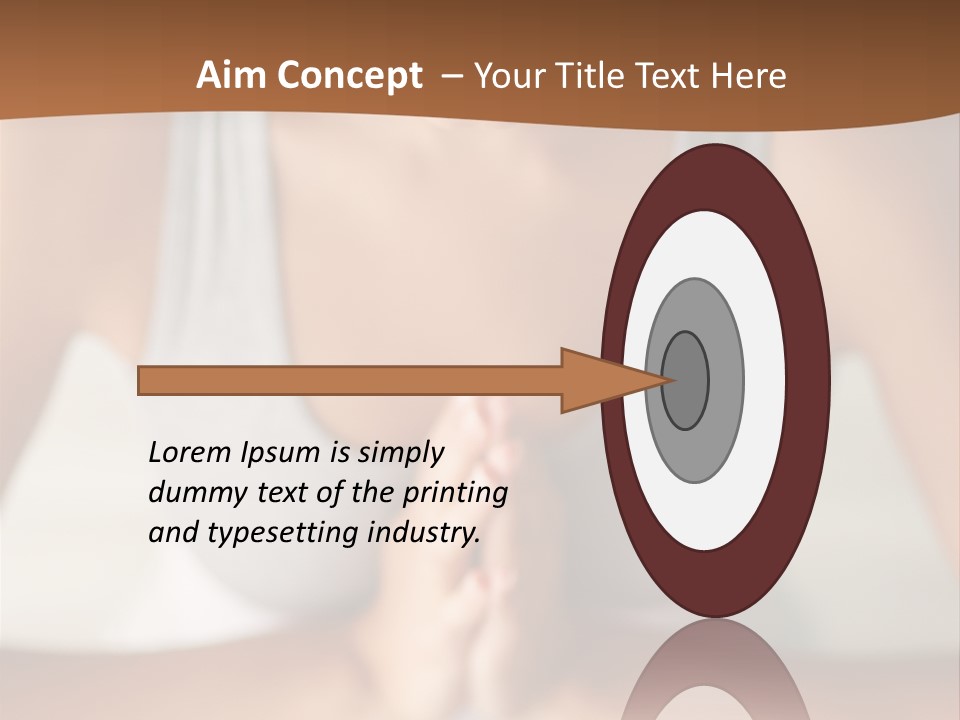 A Woman Sitting In A Yoga Position With Her Hands Together PowerPoint Template