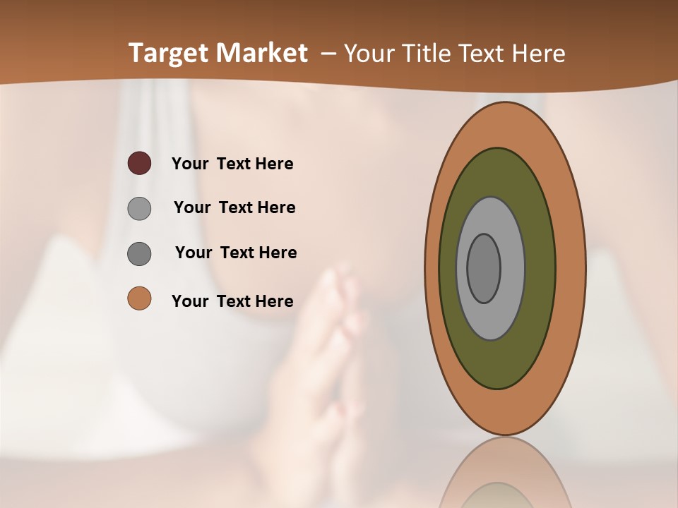 A Woman Sitting In A Yoga Position With Her Hands Together PowerPoint Template