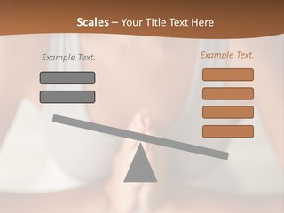A Woman Sitting In A Yoga Position With Her Hands Together PowerPoint Template