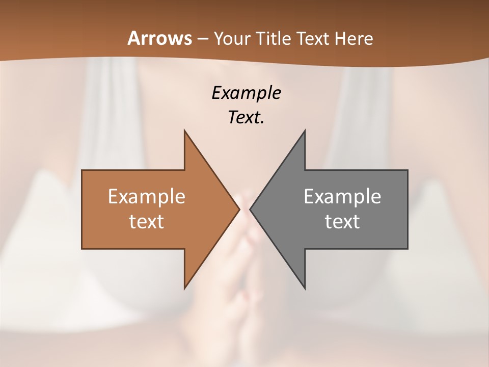 A Woman Sitting In A Yoga Position With Her Hands Together PowerPoint Template