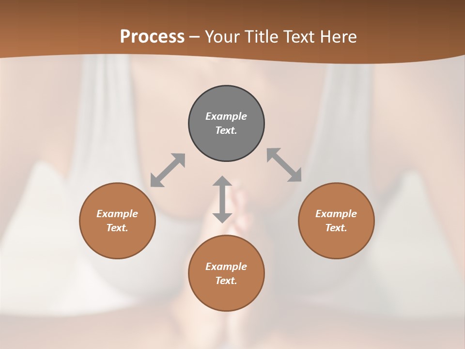 A Woman Sitting In A Yoga Position With Her Hands Together PowerPoint Template