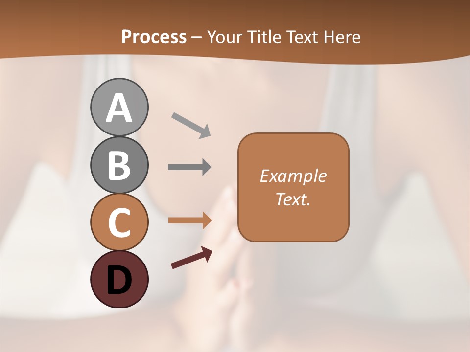 A Woman Sitting In A Yoga Position With Her Hands Together PowerPoint Template