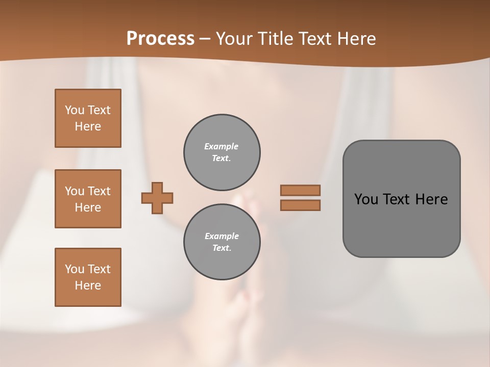 A Woman Sitting In A Yoga Position With Her Hands Together PowerPoint Template