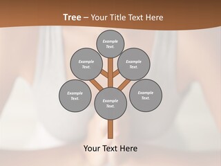 A Woman Sitting In A Yoga Position With Her Hands Together PowerPoint Template