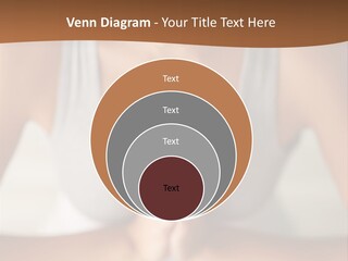 A Woman Sitting In A Yoga Position With Her Hands Together PowerPoint Template