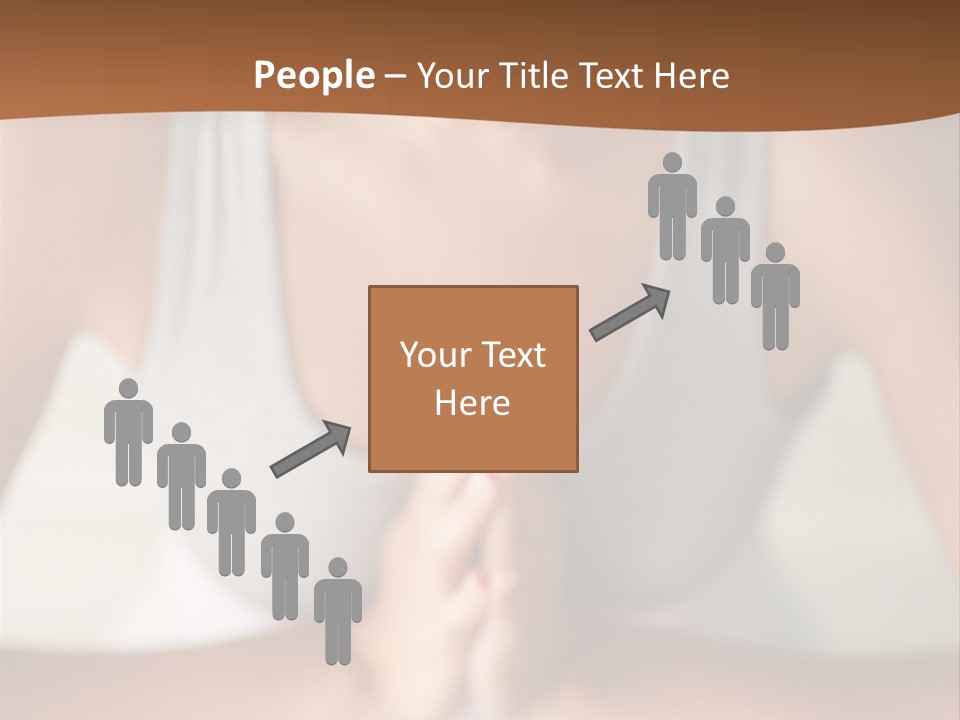 A Woman Sitting In A Yoga Position With Her Hands Together PowerPoint Template