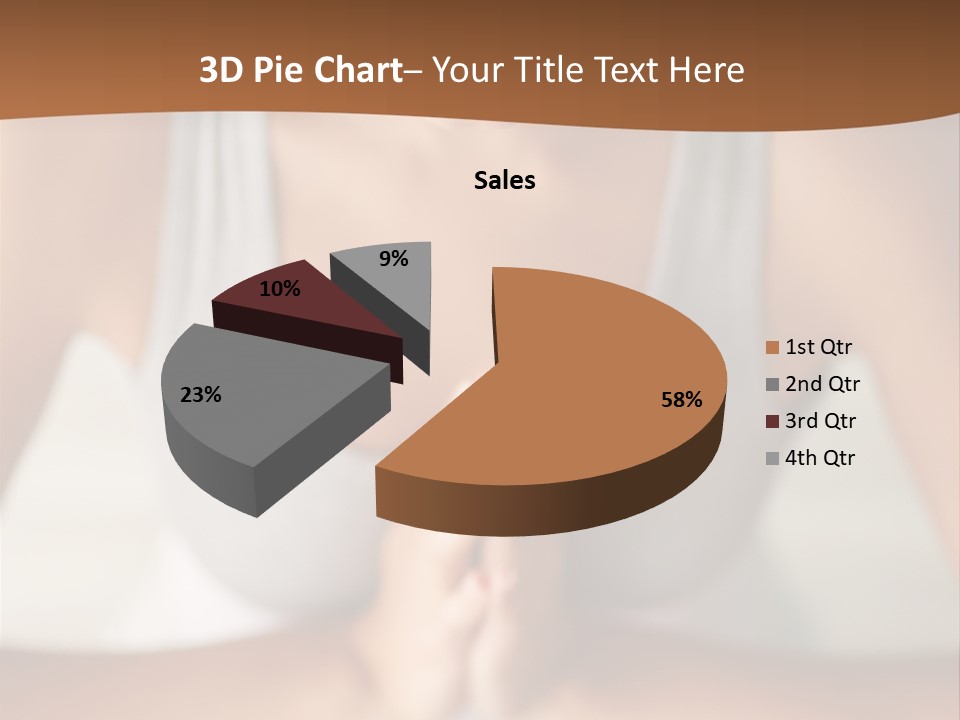 A Woman Sitting In A Yoga Position With Her Hands Together PowerPoint Template