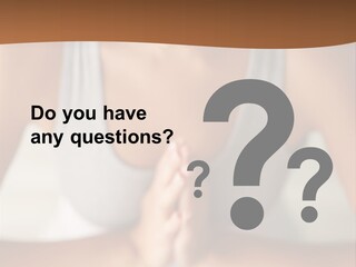 A Woman Sitting In A Yoga Position With Her Hands Together PowerPoint Template