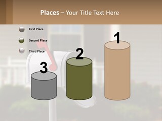 A Mailbox With A Red Arrow Sticking Out Of It PowerPoint Template