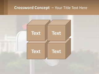 A Mailbox With A Red Arrow Sticking Out Of It PowerPoint Template